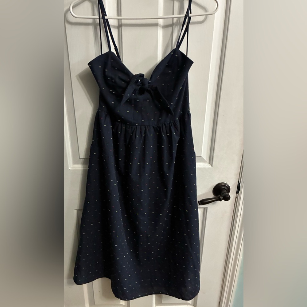 Francesca's Collections Navy Mini Dress with Front Bow